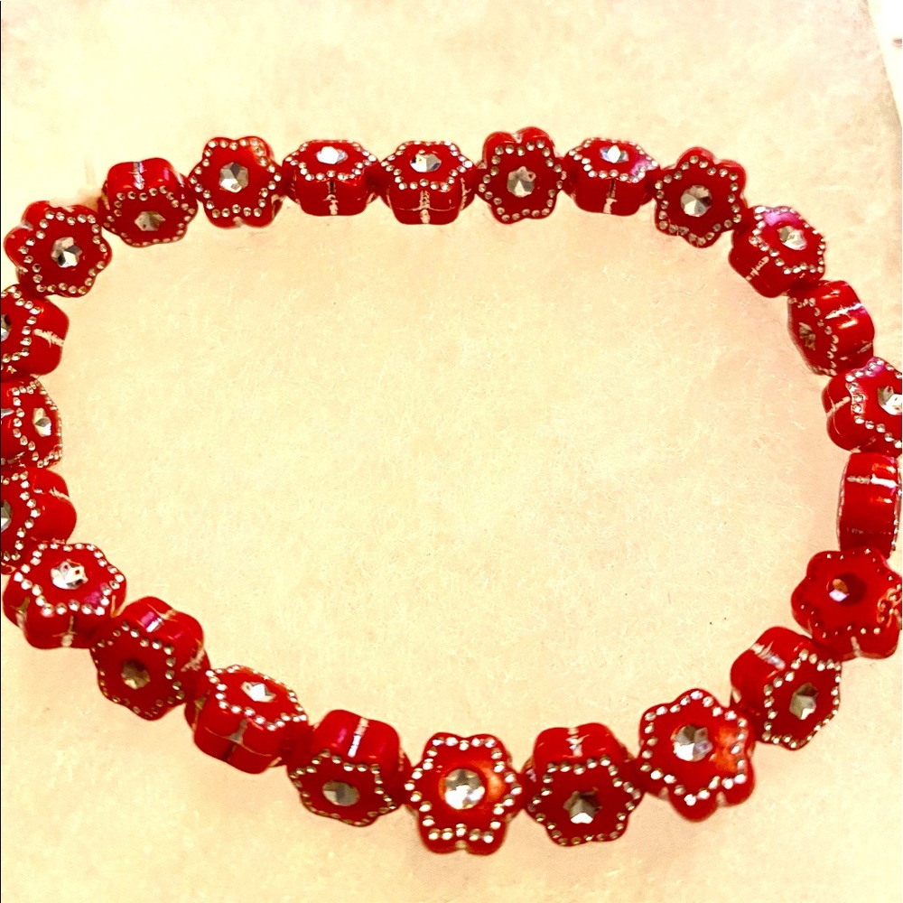 Ruby Red Stretch Bracelet 💕